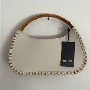 BCBG White and Tan Women's Bag